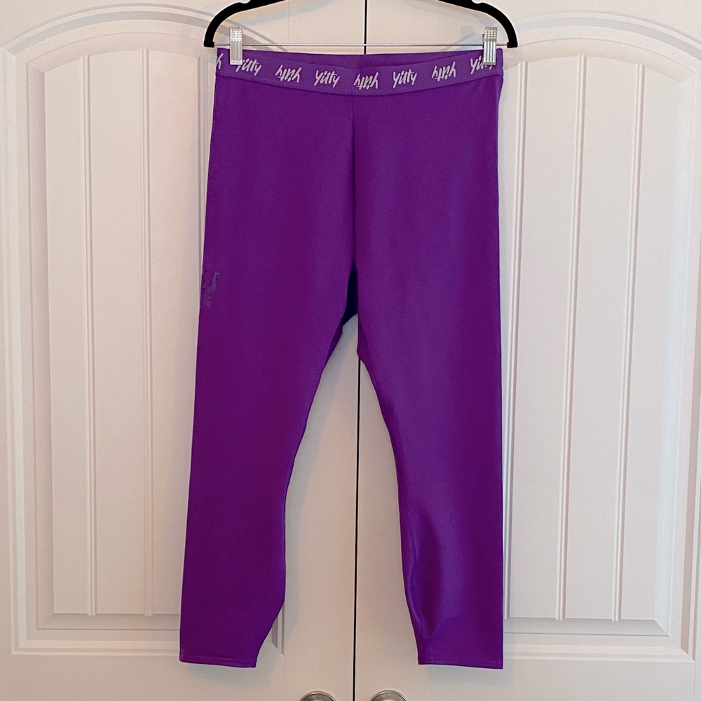 Yitty NWT Major‎ Label Shaping High Waist Logo Women's Leggings 7/8 Length Sz XL
